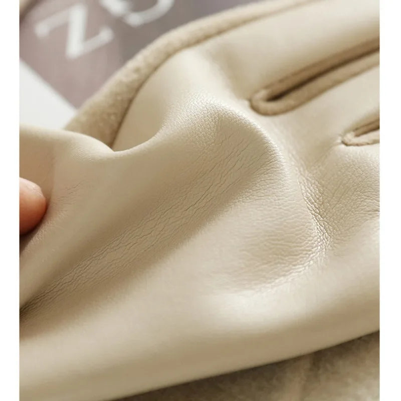 Gants en Cuir Suédé pour Femmes – Élégance, Chaleur et Fonctionnalité Parfaite pour l'Hiver
