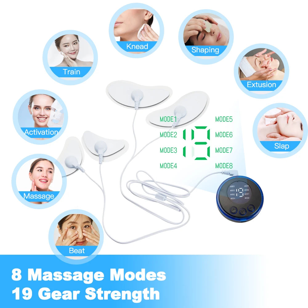 Masseur de Cou Mini Portable EMS - Patch de Massage Électrique Cervical avec Pulsations