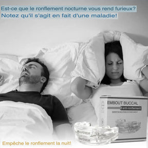 Garde-Bouche Anti-Ronflement Réglable - Dispositif de Sommeil contre le Bruxisme, Stoppeur de Ronflement, Améliore le Sommeil.