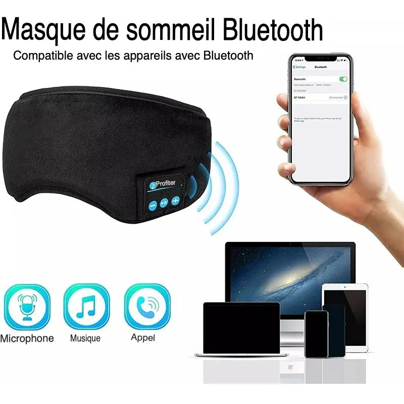 Masque pour les Yeux avec Casque Bluetooth 3D - Le Meilleur Allié pour Vos Nuits de Sommeil et de Relaxation !