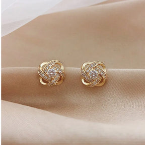 Boucles d'oreilles en zircon de luxe léger